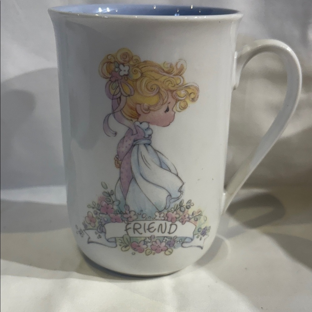 Precious Moments Vintage 1989 “Friend” White Collectible Mug